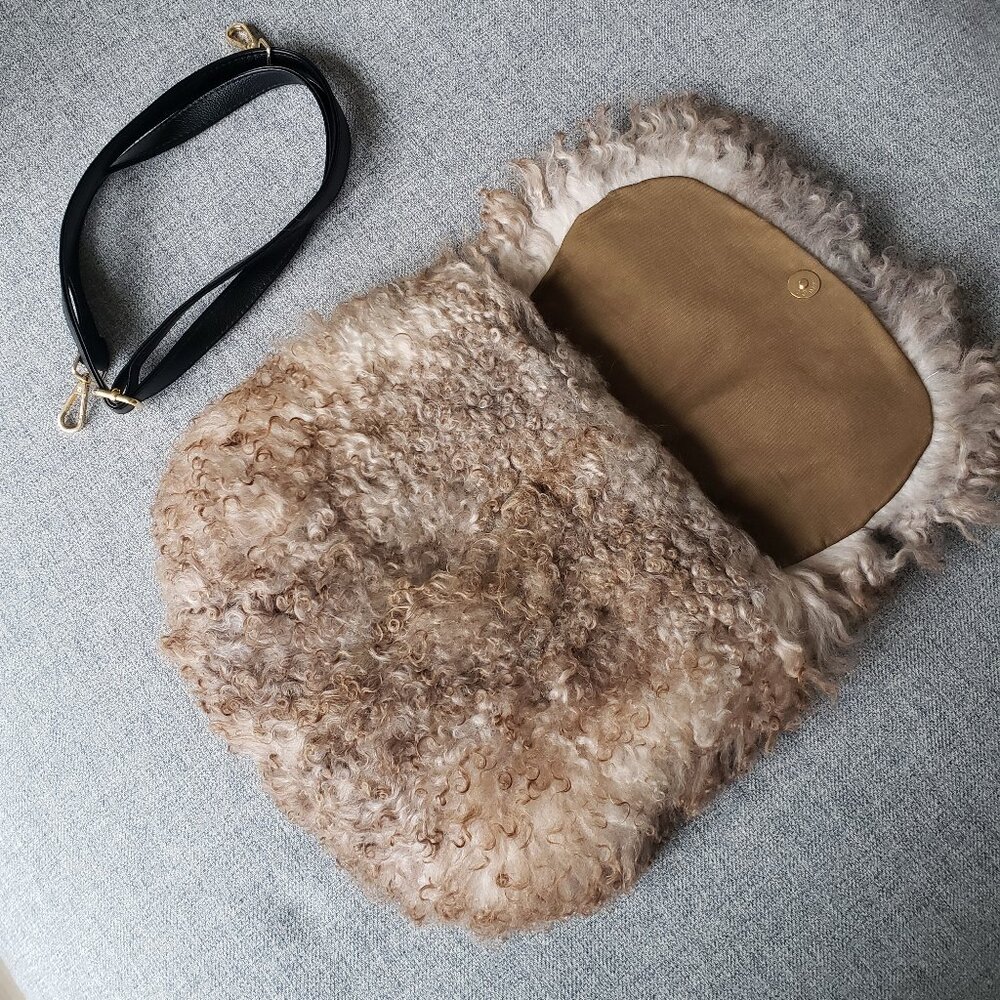 New handmade Sheep skin bag